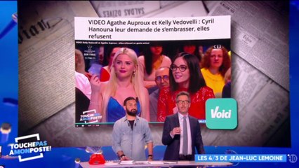 Le bisou raté de Kelly Vedovelli et Agathe Auproux - Les 4/3 de Jean-Luc Lemoine