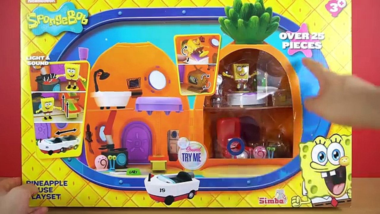 ZUHAUSE bei SPONGEBOB Schwammkopf in der Ananas Haus Spielzeug Spielset Figuren Licht Sound deutsch