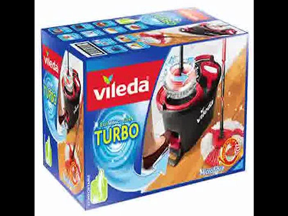[- Vileda Easy Wring and Clean Turbo Microfibre Mop and Bucket Set-Grey  -]
