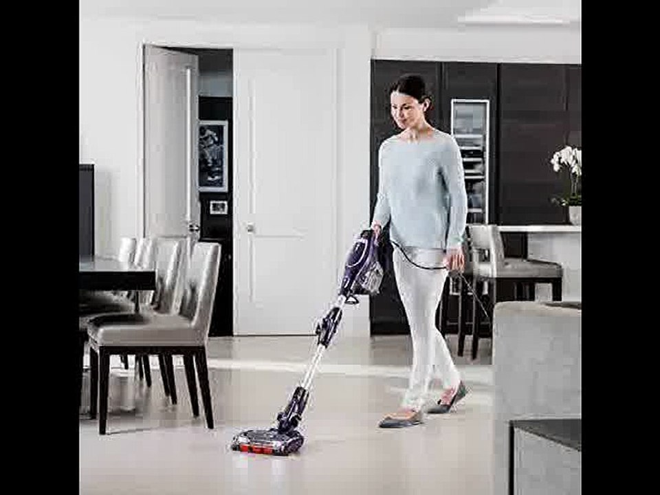 [- Shark HV390UK DuoClean Corded Stick Vacuum Cleaner with Flexology, Deep Purple  -]