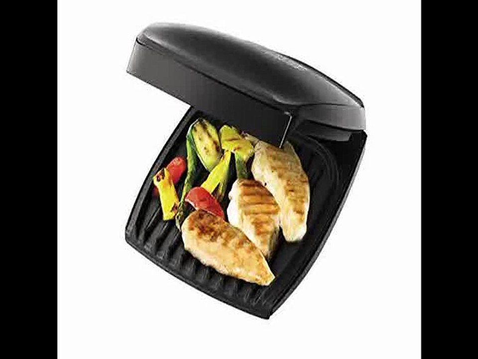 [- George Foreman 4-Portion Family Health Grill 18471 - Black  -]