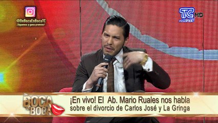 Part 3 - El Ab. Mario Ruales nos hablara sobre el divorcio de Carlos José y “La Gringa”