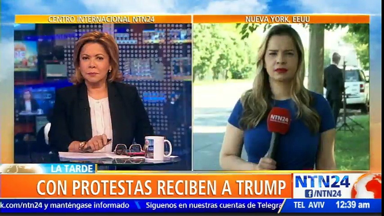En medio de protestas Donald Trump fue recibido en Nueva York