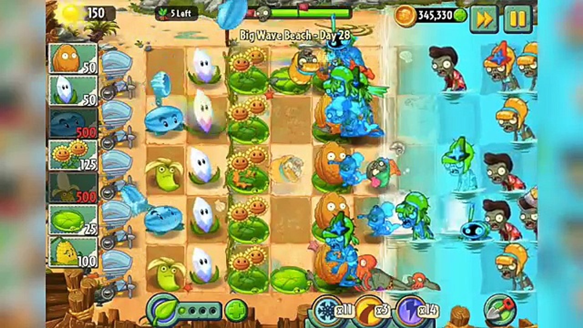 Big Wave Beach Day 28 Plants Vs Zombies Video Dailymotion