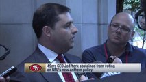 Jed York: 49ers plan to shut down concession stands during national anthem