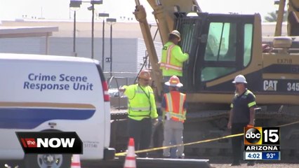 Recovery operation continues for worker after drilling rig topples near Sky Harbor