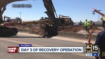 Recovery effort continues for missing worker after drilling rig falls near Sky Harbor