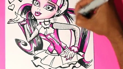 Como Dibujar una Moster high - Como Dibujar a Draculaura 2 - How to draw draculaura