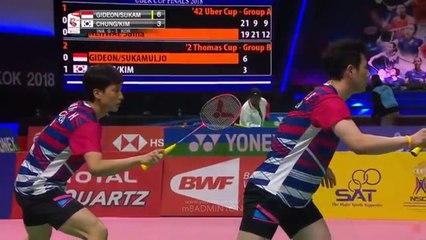 2018 THOMAS CUP INA vs KOR || Kevin Sanjaya/Marcus Gideon vs Chung Seok/Kim Won HO
