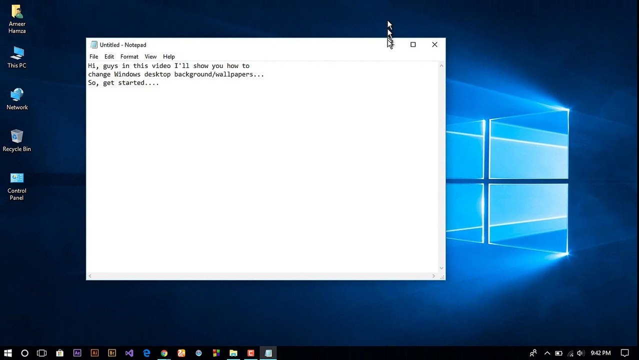 How to change the Desktop wallpaper in Windows 10