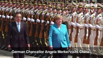 German Chancellor Angela Merkel meets Chinese PM in Beijing