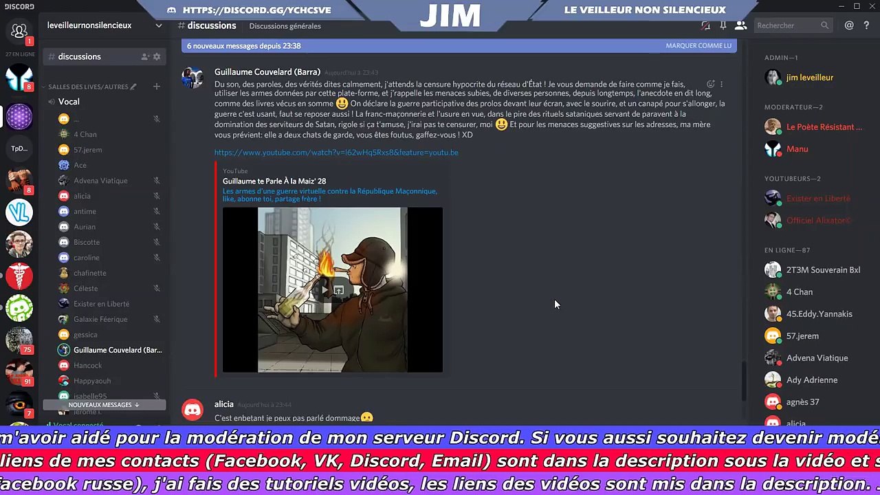 Jim Leveilleur - Live Discord du lundi 5 mars 2018 - partie 5