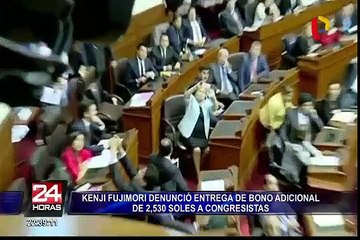 Download Video: Kenji Fujimori denunció entrega de bono adicional de 2530 soles a congresistas