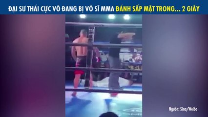 Truyền nhân Thái cực quyền Võ Đang bị võ sĩ MMA nghiệp dư đánh ngã sấp mặt trong...2 giây