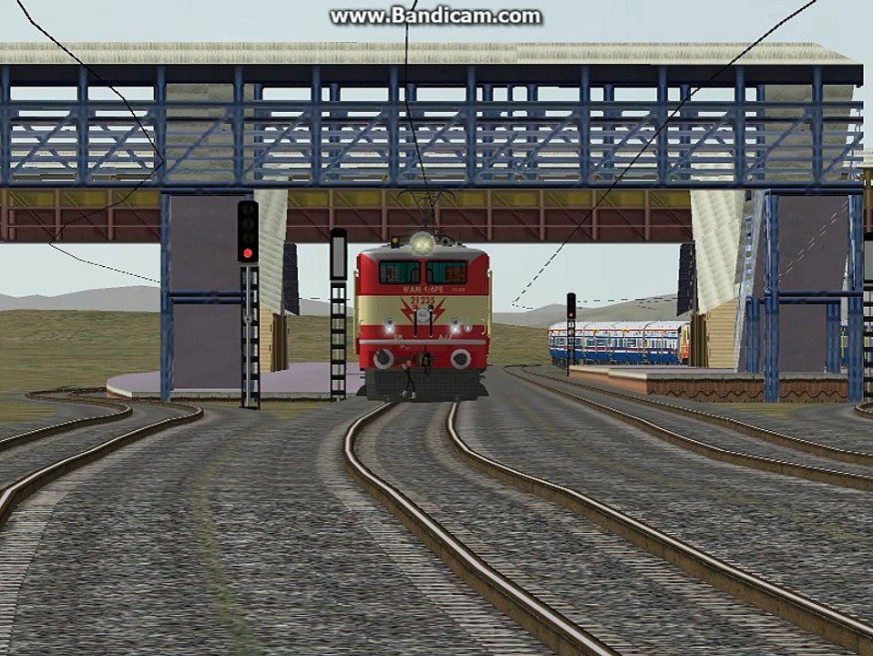 Two trains corssing in high speed msts