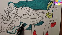 My Little Pony Coloring Book - Princess Twilight Princess Celestia - Art Coloring Videos For Kids