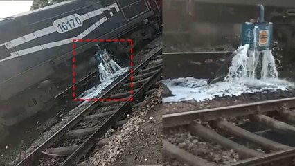 रेलवे की लापरवाही से चंद मिनटों में बह गया हजारों लीटर डीजल