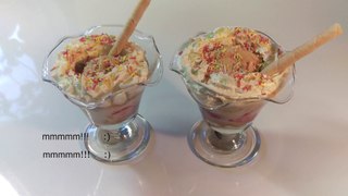 cocktail de frutas con helado, Fruit cocktail with ice cream