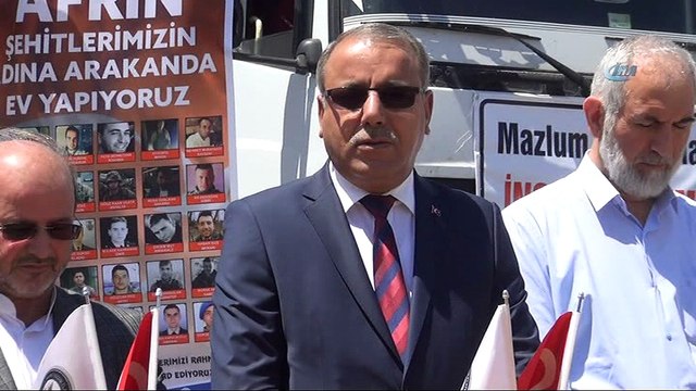 Afrin'e 6 tır insani yardım malzemesi gönderildi