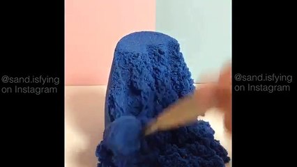 Extremely satisfying compilation of kinetic sand clips