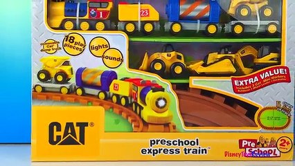 CAT Construction trucks Mini Workers Preschool Express Train - Mini Mighty Machines