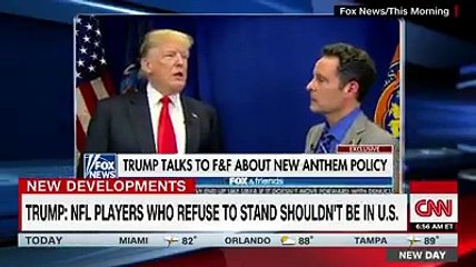 Trump Says NFL Players Who Don&#039;t Stand For The Anthem "Shouldn&#039;t Be In The Country"