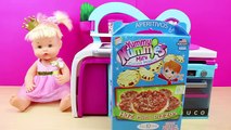 Juego de cocinar pizza Yummy Nummies | La Bebé Nenuco Princesa Cuca hace pizzas | Juguetes de cocina
