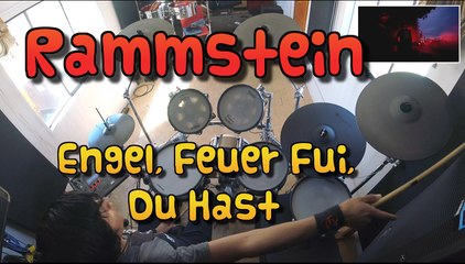 rammstein - engel, feuer frei, du hast | drum cover (3 songs in one)