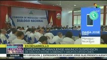 Nicaragua:Conferencia Episcopal suspende diálogo entre gob y oposición