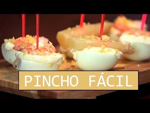 ¡Un pincho muy fácil de langostinos y espárragos! | Pinchos y aperitivos