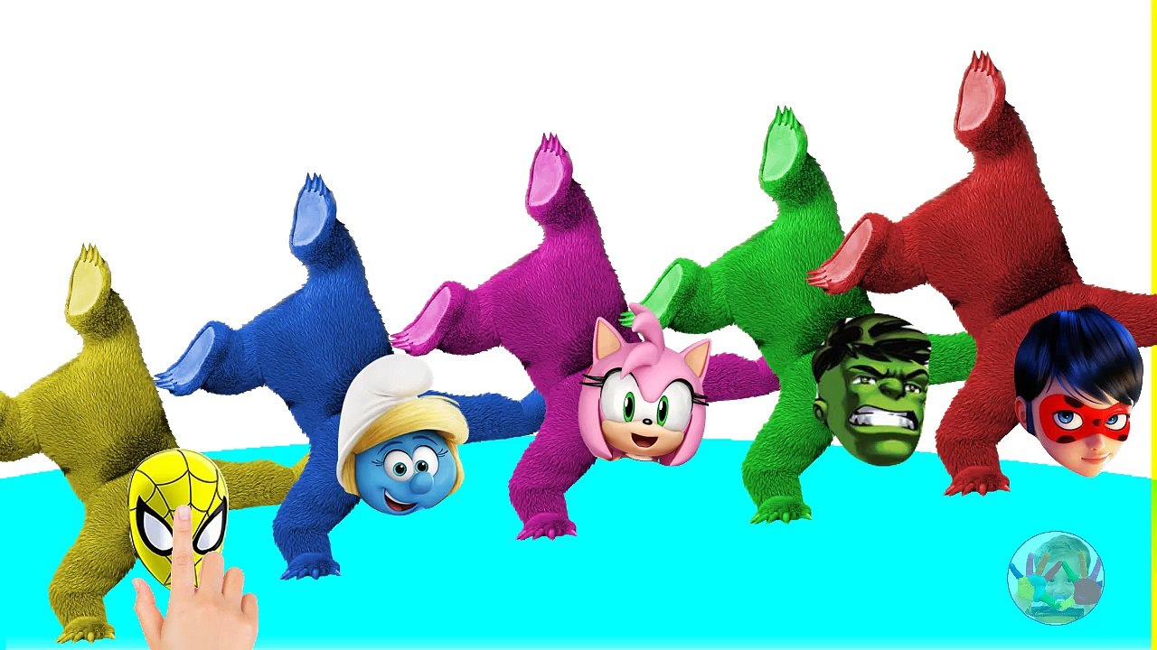 Bear Wrong Heads Wooden Slots, Finger Family Nursery Rhymes,Videos For Children, Kids Learning