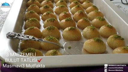 3 Malzemeyle öyle bir Tatlı Yaptımki Tadına DoyulmuyorŞahane Bulut Tatli Tarifi➡ Masmavi3Mutfakta