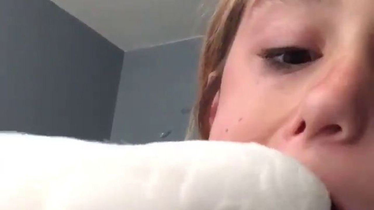 Un perroquet arrache une dent de lait à une fille