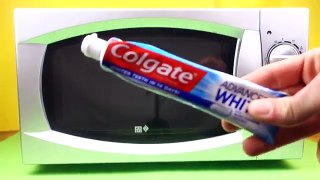 Experiment - Was passiert mit Zahnpasta in der Mikrowelle?