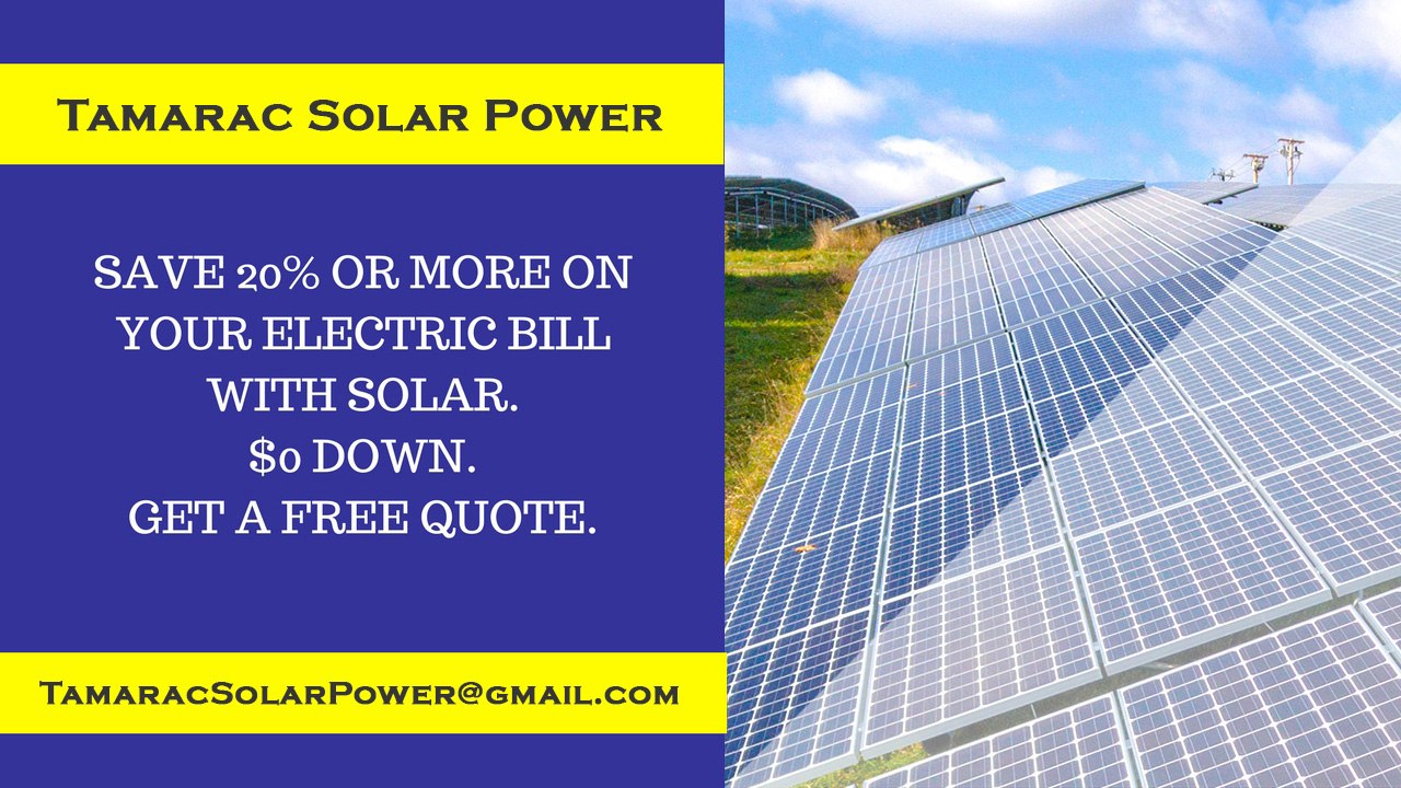 Affordable Solar Energy Tamarac FL - Tamarac Solar Energy Costs