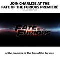 I want to take YOU to The Fate of the Furious premiere! We’ll walk the red carpet, take some selfies, watch the movie, and then we’ll go to the after-party. It’