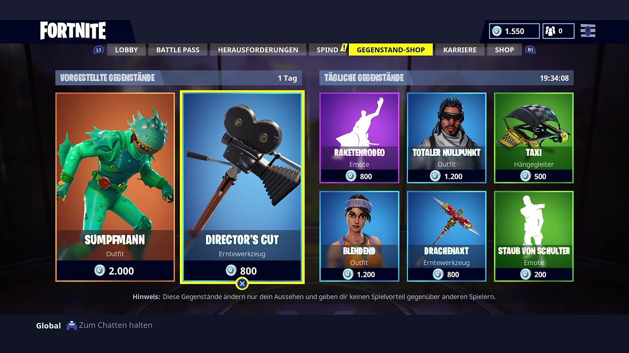 Fortnite shop 25.05 Neu * Sumpfmannn * Outfit deutsch