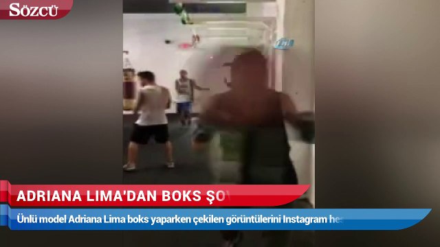 Adriana Lima'dan boks şov