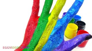 Finger Family Nursery Rhymes Song Learn Colors Hand Body Paint Surprise Toys Finding Dory Play Doh