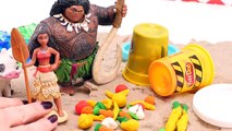 Learn with Moana #11 to Sort as Disney Toys Moana, Maui & Pua Sort Sea Glass, Fruits & Veggies!