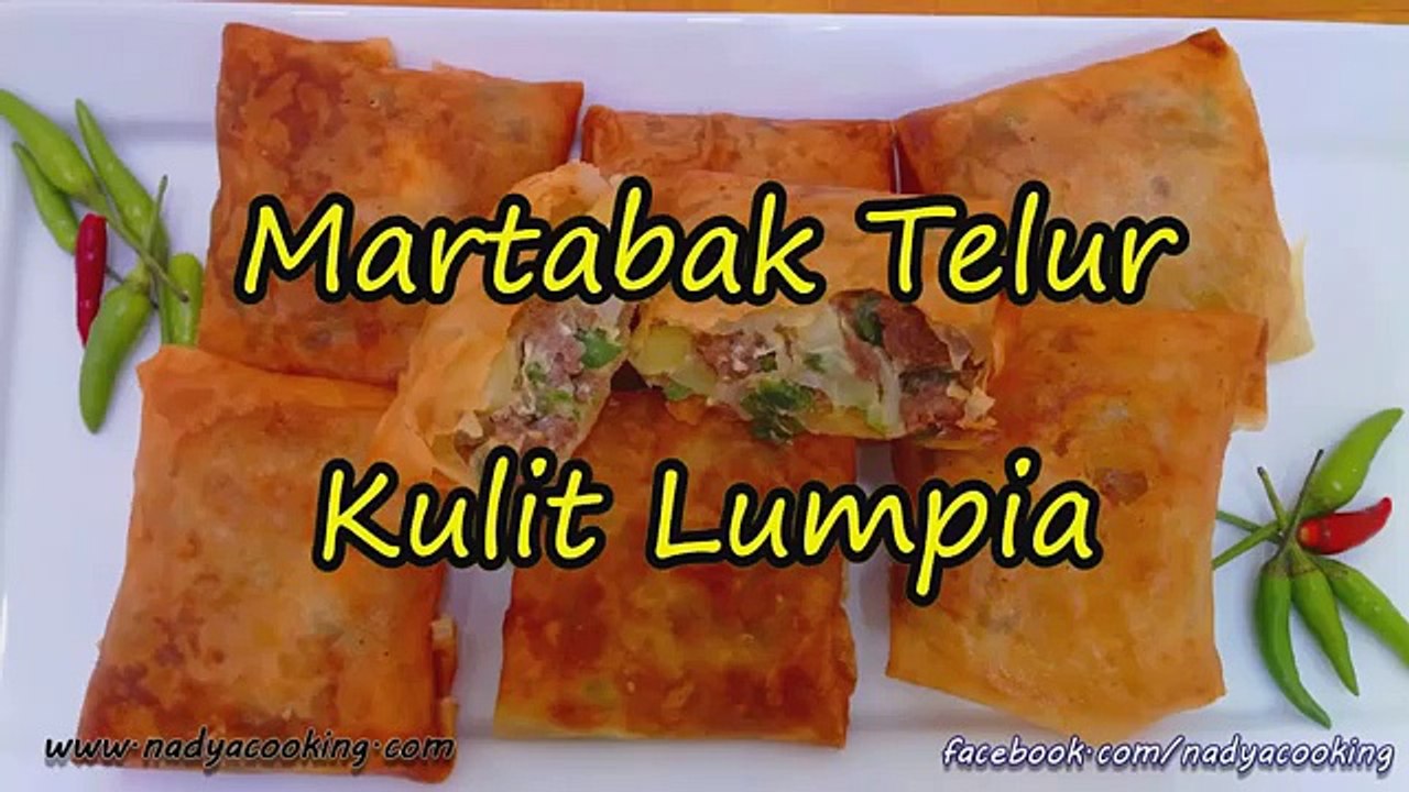 Martabak Telur Kulit Lumpia - Murtabak with Spring Roll Wrappers