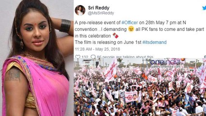 Sri Reddy Point Outs To Pawan Fans