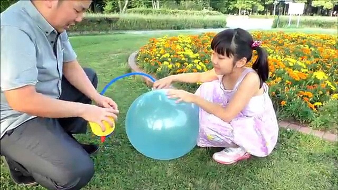 ★play with Big ball★「夢のじゃんぼんだま」で遊んだよ★