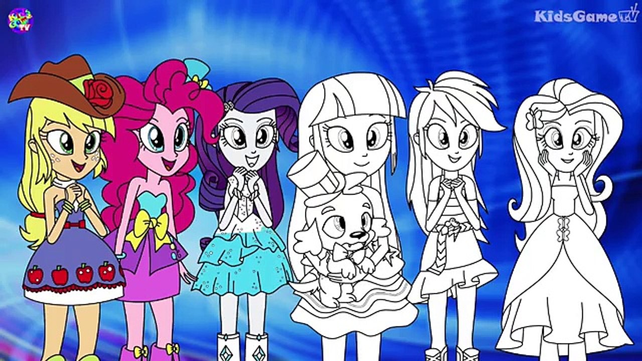 My Little Pony Coloring Book - Happy Equestria Girls Coloring Page