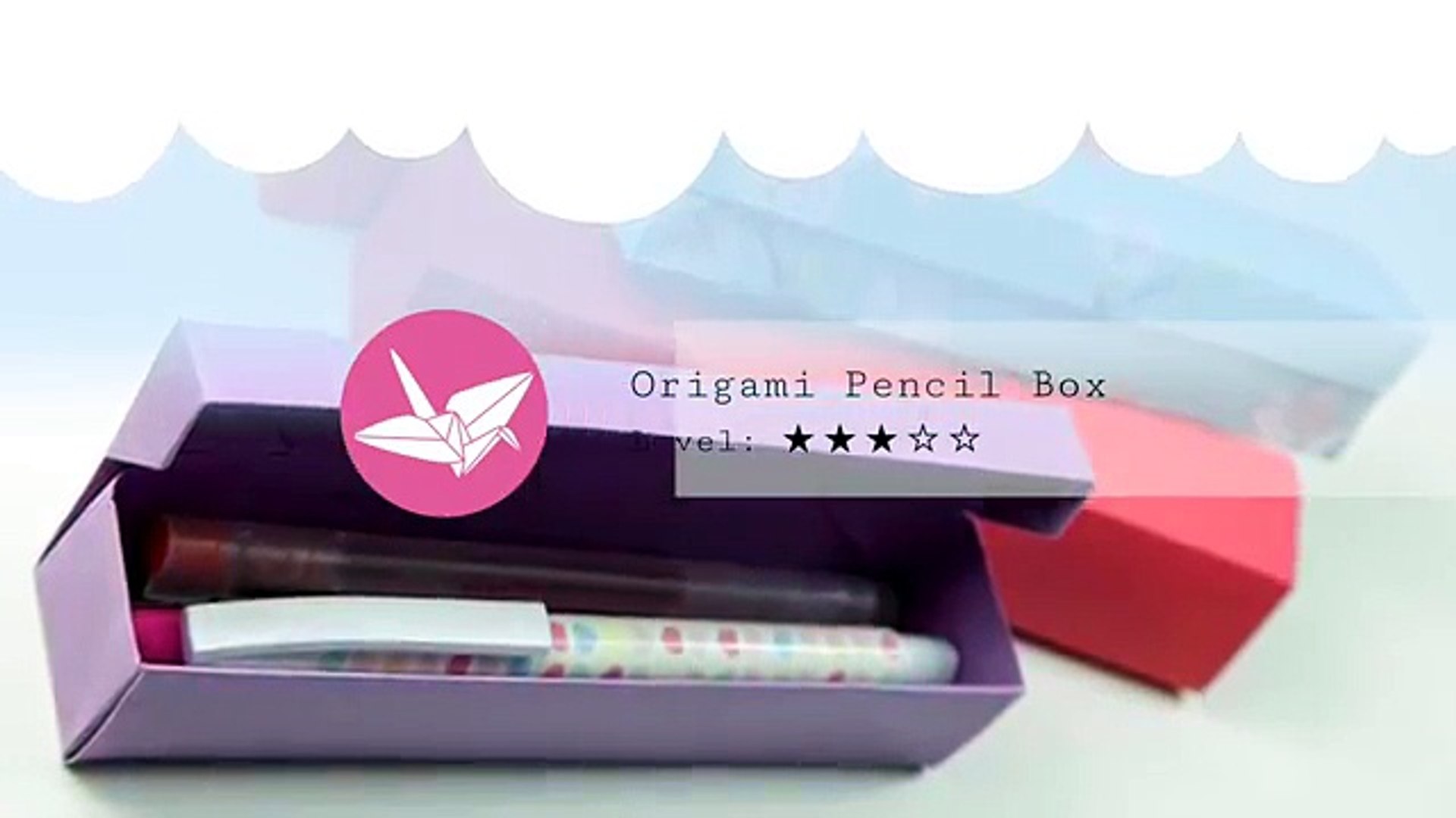 Origami Pencil Box Tutorial Diy
