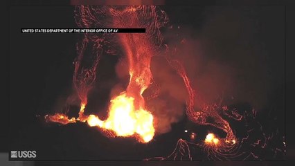 شاهد بركان كيلاويا يتشكل في صورة وحش عملاق