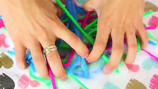MEGA Super Crunchy STRAW SLIME!! | Giant slime made with straws! | Slimeatory #28 + Giveaway