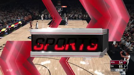 2K18 All time Spurs vs. Heat | Down 10  comeback  Took L.James ankles | Pt.2