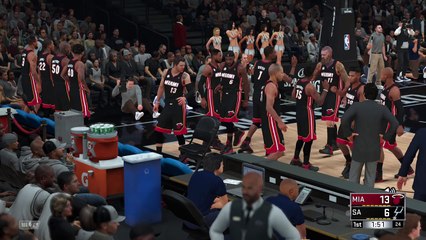 2K18 All time Spurs vs. Heat | Down 10  comeback  Took L.James ankles | Pt.1