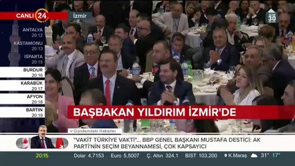 Başbakan Yıldırım İzmir'de